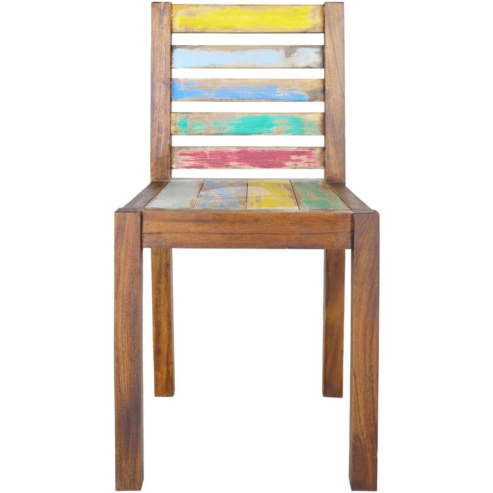 Sedie Da Pranzo 6 Pz In Legno Massello Di Recupero - Foto 3