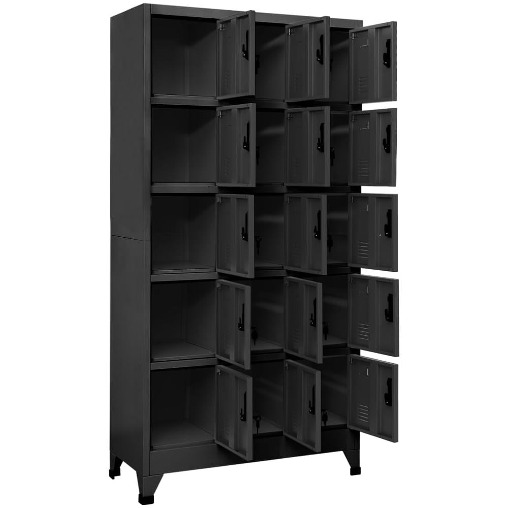 Armadietto con Serratura Antracite 90x40x180 cm in Acciaio - Foto 2