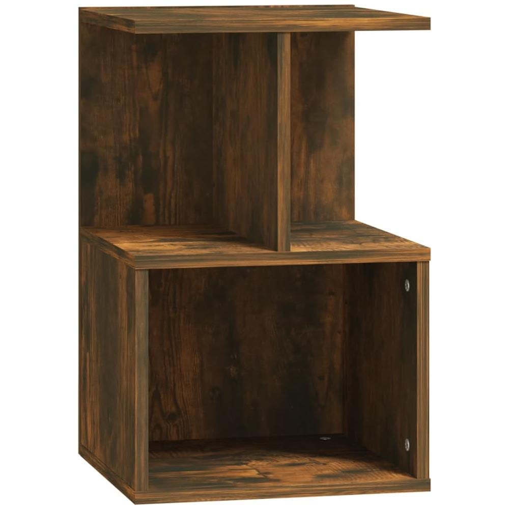 Comodino Rovere Fumo 35x35x55 Cm In Legno Multistrato - Foto 1