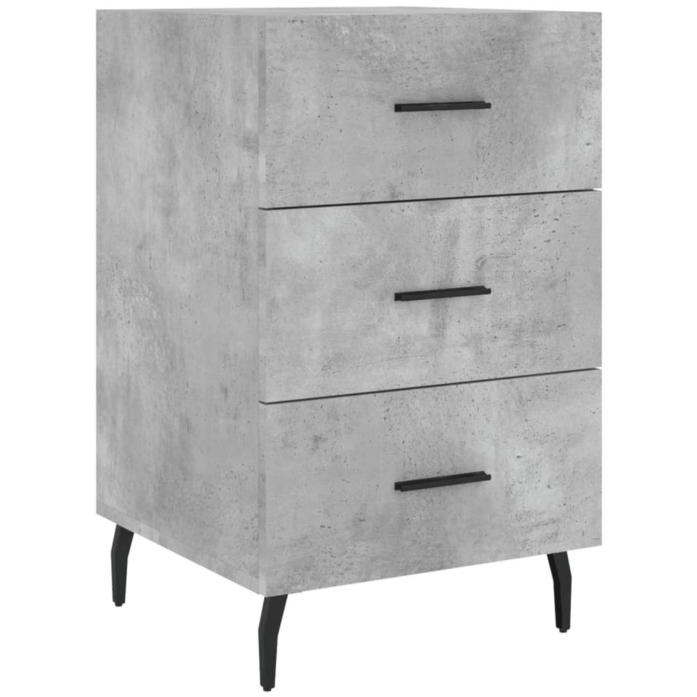 Comodino Grigio Cemento 40x40x66 Cm In Legno Multistrato - Foto 2