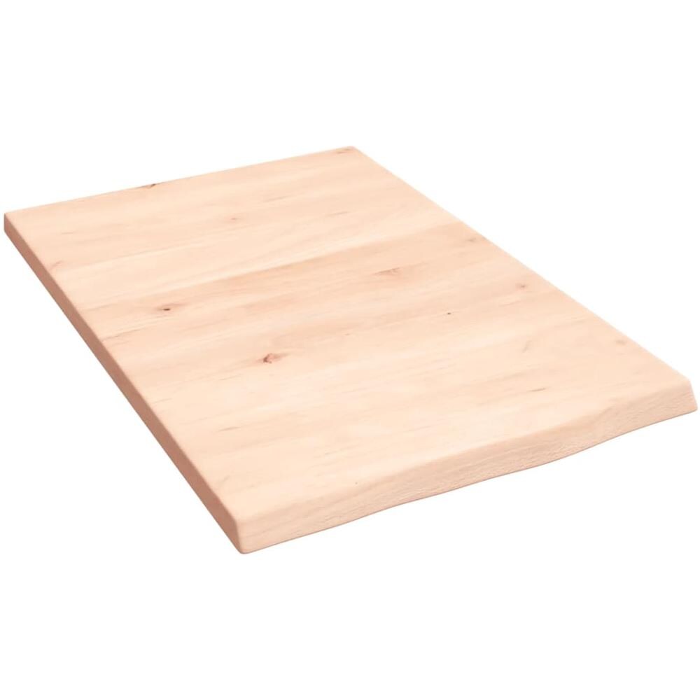 Ripiano a Parete 40x60x2 cm Legno Massello Rovere Non Trattato - Foto 1