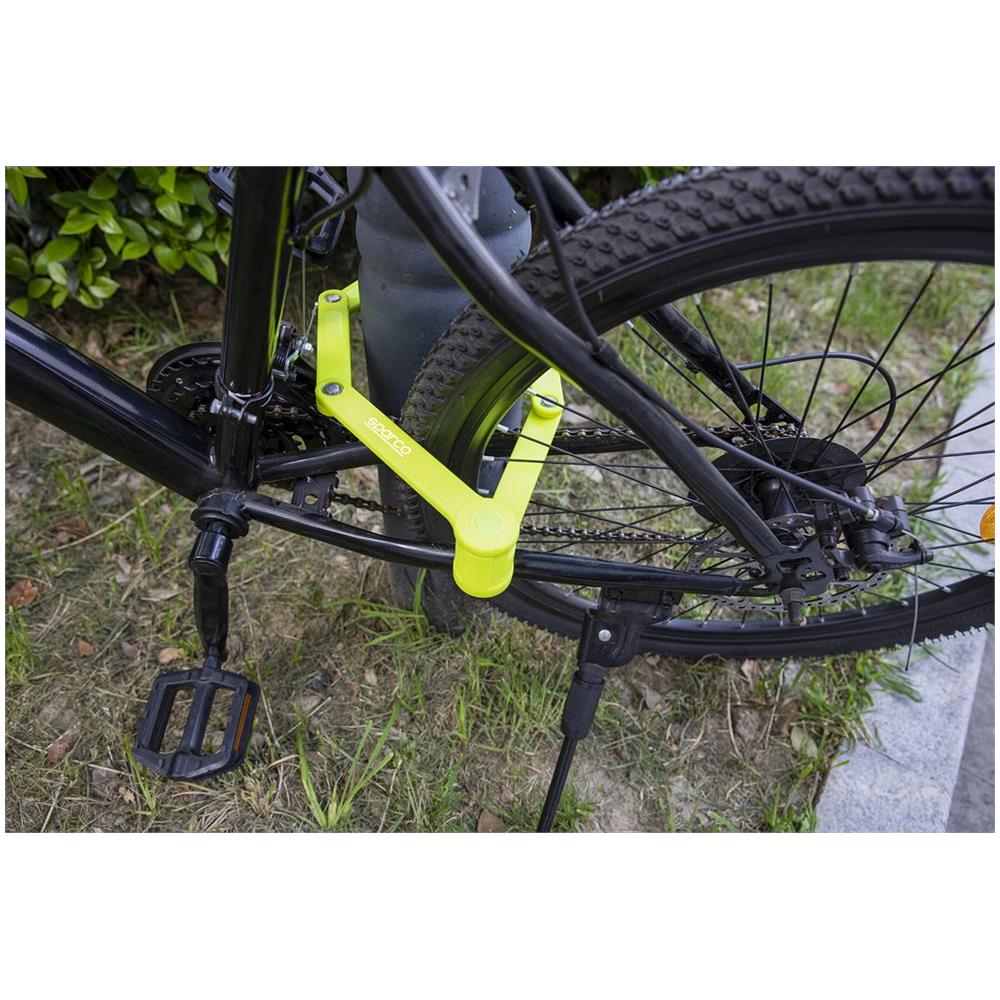 Lucchetto Giallo Pieghevole Per Bicicletta In Acciacio Zinco Ottone Abs Con Combinazione - Foto 3