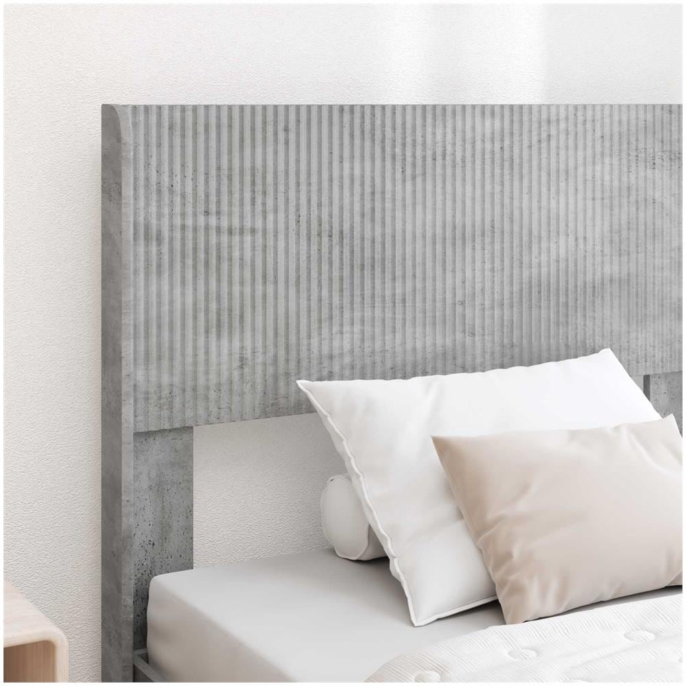 Struttura del letto con stoccaggio e testata Grigio Cemento - Foto 2