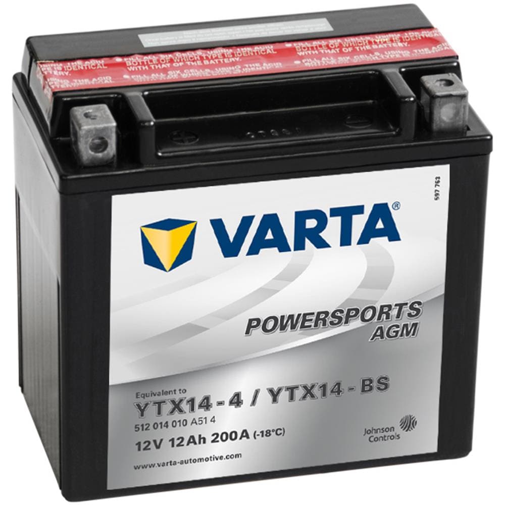 Batteria per Moto Powersports AGM YTX14-4 / YTX14-BS - Foto 2