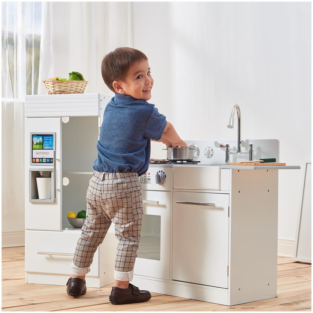 Set Cucina Grande Giocattolo In Legno Bianco Per Bambini Td-12302wr - Foto 1