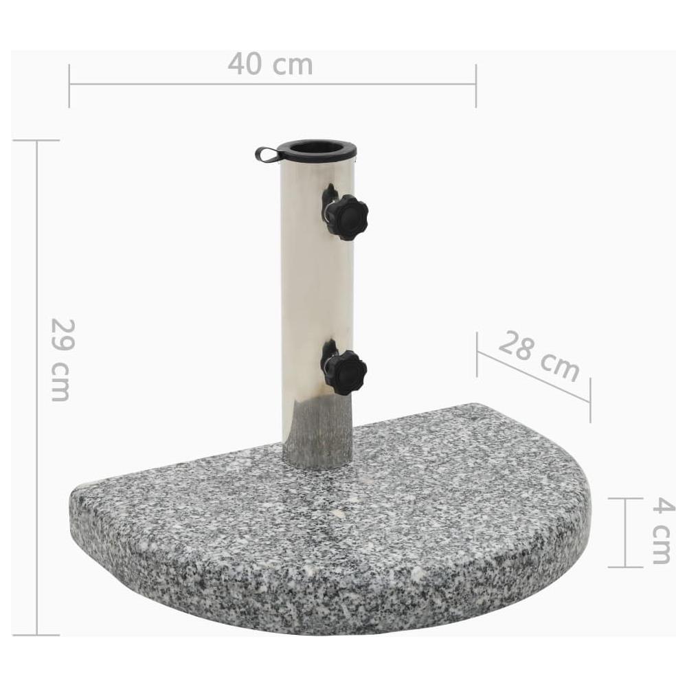 Base Per Parasole In Granito Curva 10 Kg Grigia - Foto 6