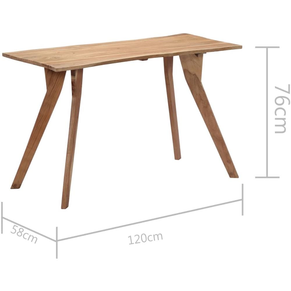 Tavolo Da Pranzo 120x58x76 Cm In Legno Massello Di Acacia - Foto 8