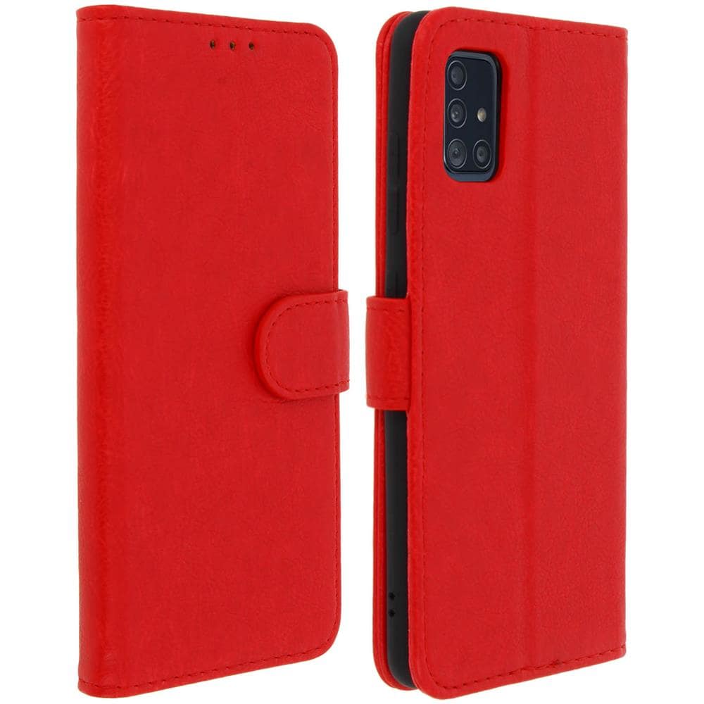 Custodia Samsung Galaxy A51 Portadocumenti Funzione Supporto Rosso - Foto 1