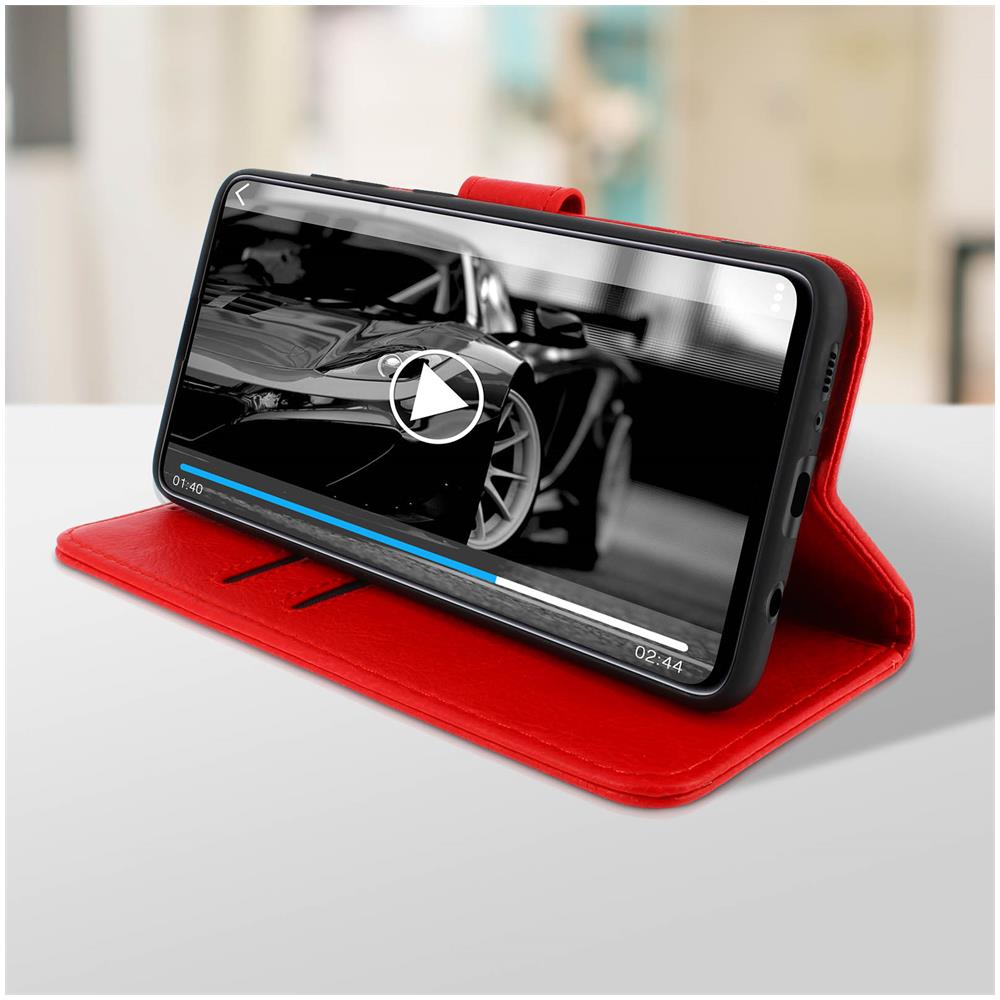 Custodia Samsung Galaxy A51 Portadocumenti Funzione Supporto Rosso - Foto 5