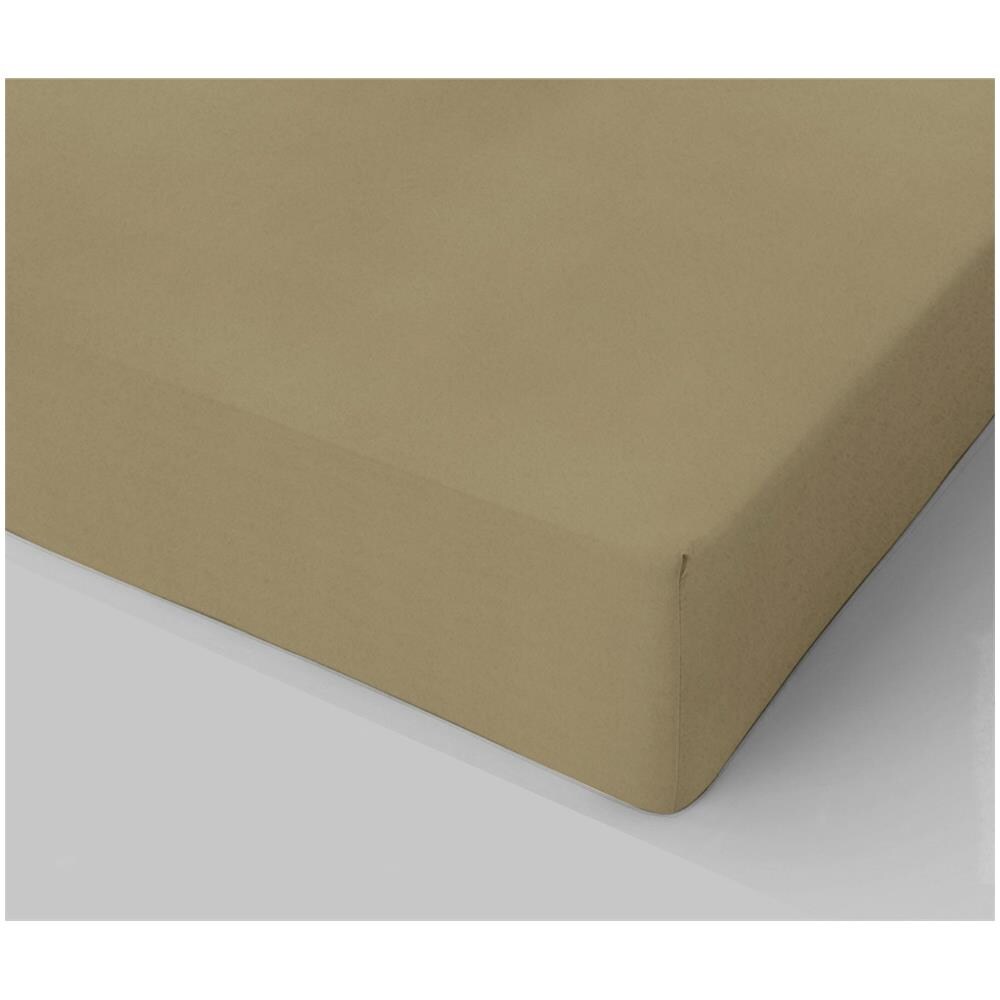 Lenzuolo Sotto Con Angoli Invernale Felpato In Flanella Anti-pilling 100% Cotone Tinta Unita Matrimoniale 180x200 Cm - Beige - Foto 1