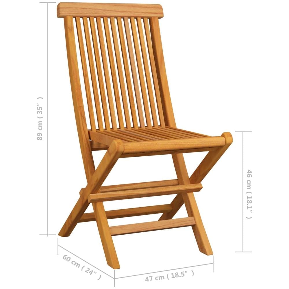Sedie Da Giardino Pieghevoli 8 Pz In Legno Massello Di Teak - Foto 5