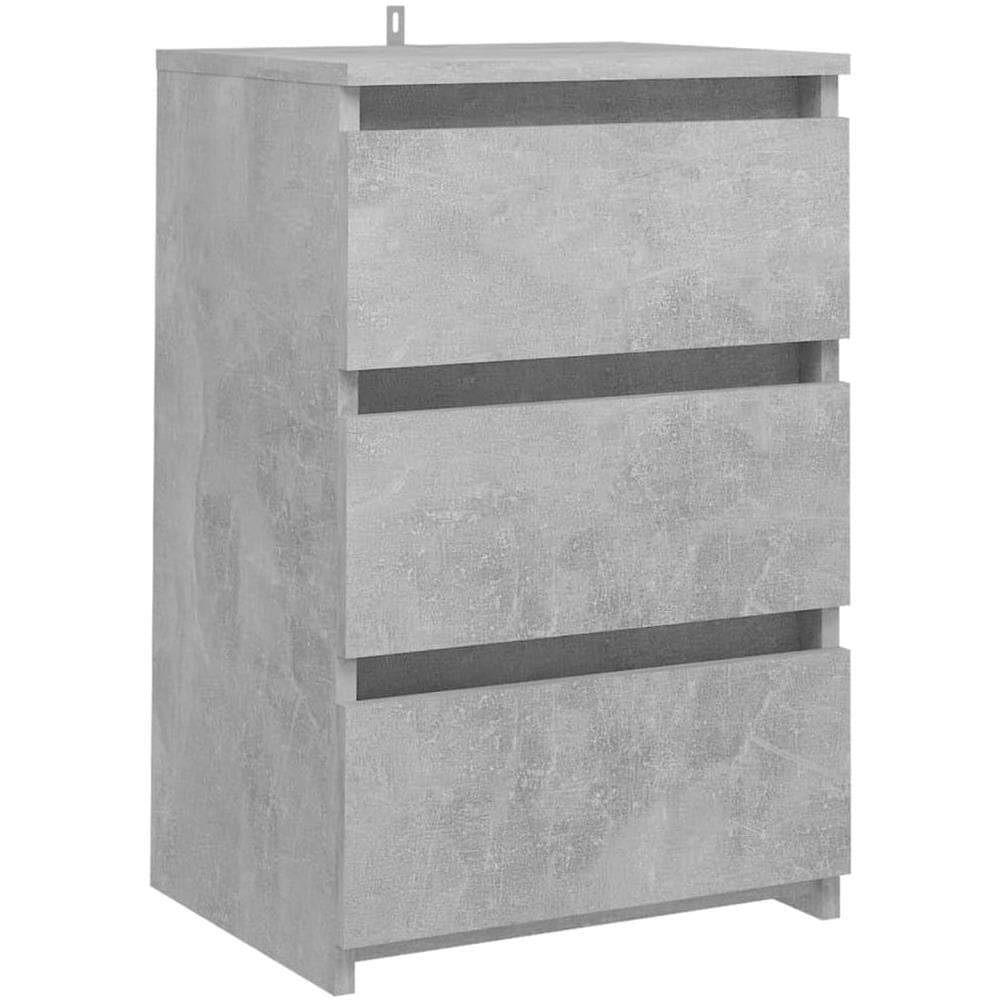 Comodino Grigio Cemento 40x35x62,5 cm in Legno Multistrato - Foto 2