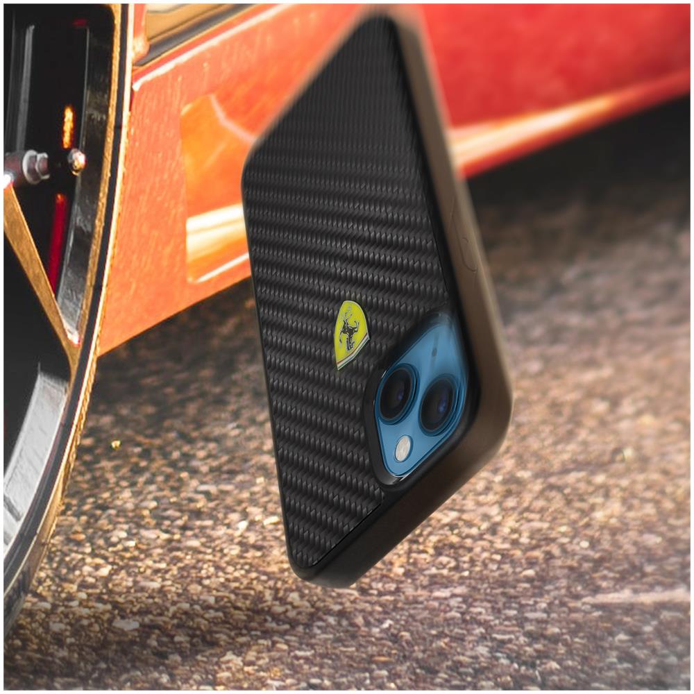 Cover Marchio Ferrari Per Iphone 13 Mini Con Logo Ferrari Nera - Foto 5