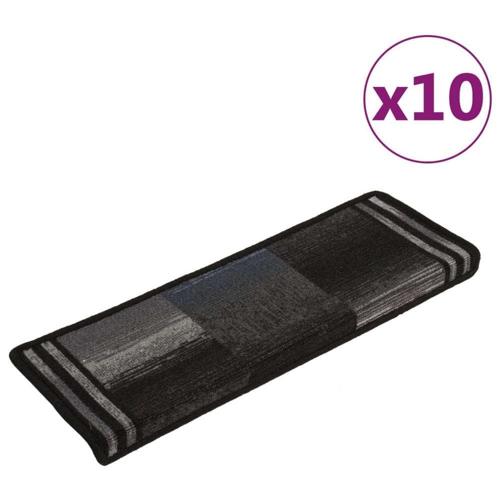 Tappetini per Scale Autoadesivi 10 pz 65x21x4 cm Nero e Grigio - Foto 2