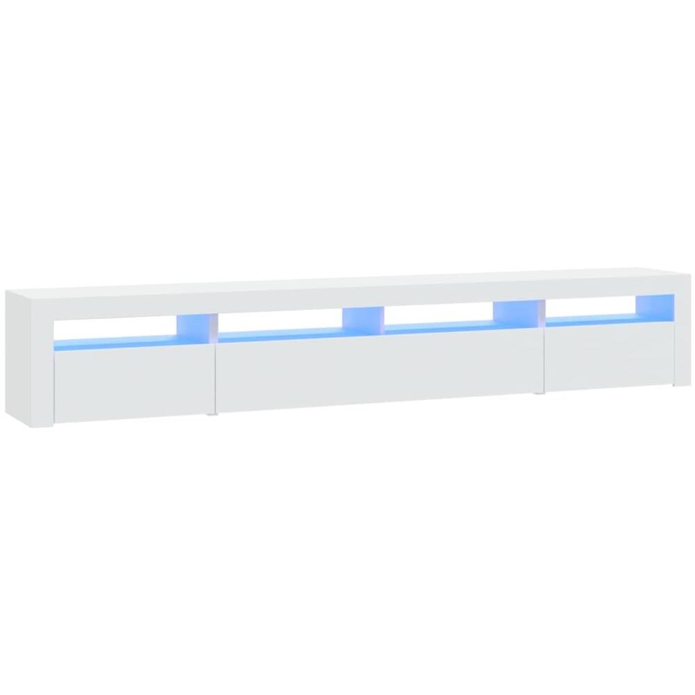 Mobile Porta TV con Luci LED Bianco 240x35x40 cm - Foto 2