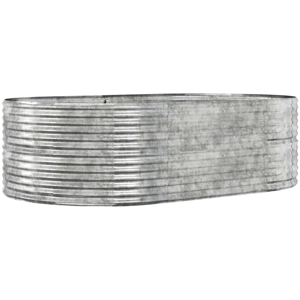 Letto Giardino Acciaio Vernice a Polvere 212x140x68cm Argento - Foto 1