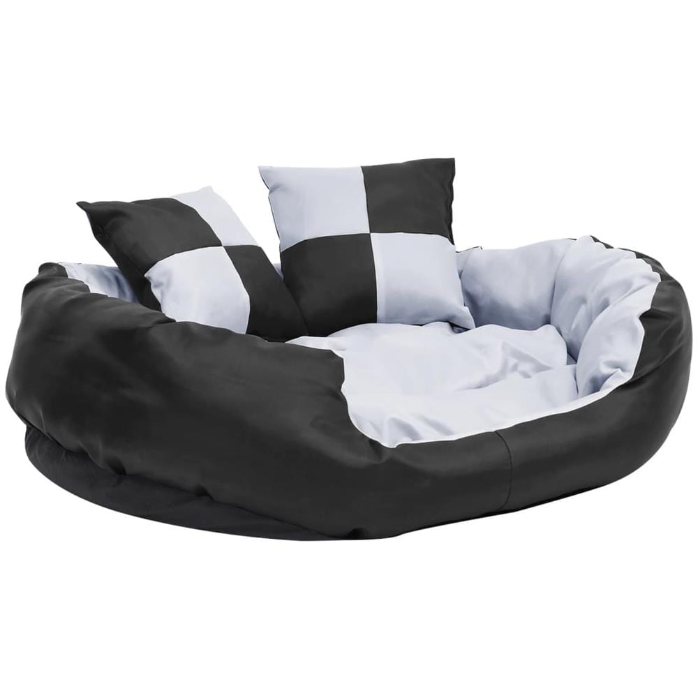 Cuscino Per Cani Reversibile E Lavabile Grigio Nero 85x70x20 Cm - Foto 1