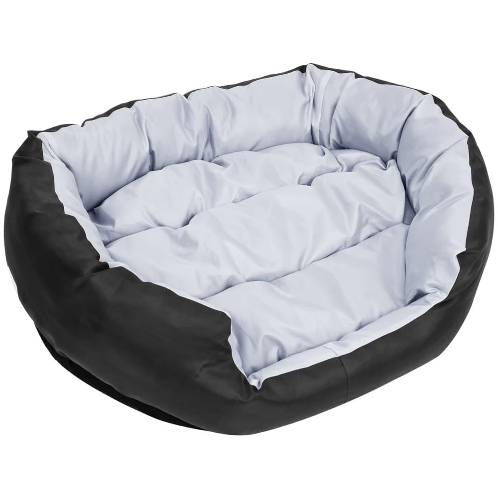 Cuscino Per Cani Reversibile E Lavabile Grigio Nero 85x70x20 Cm - Foto 7