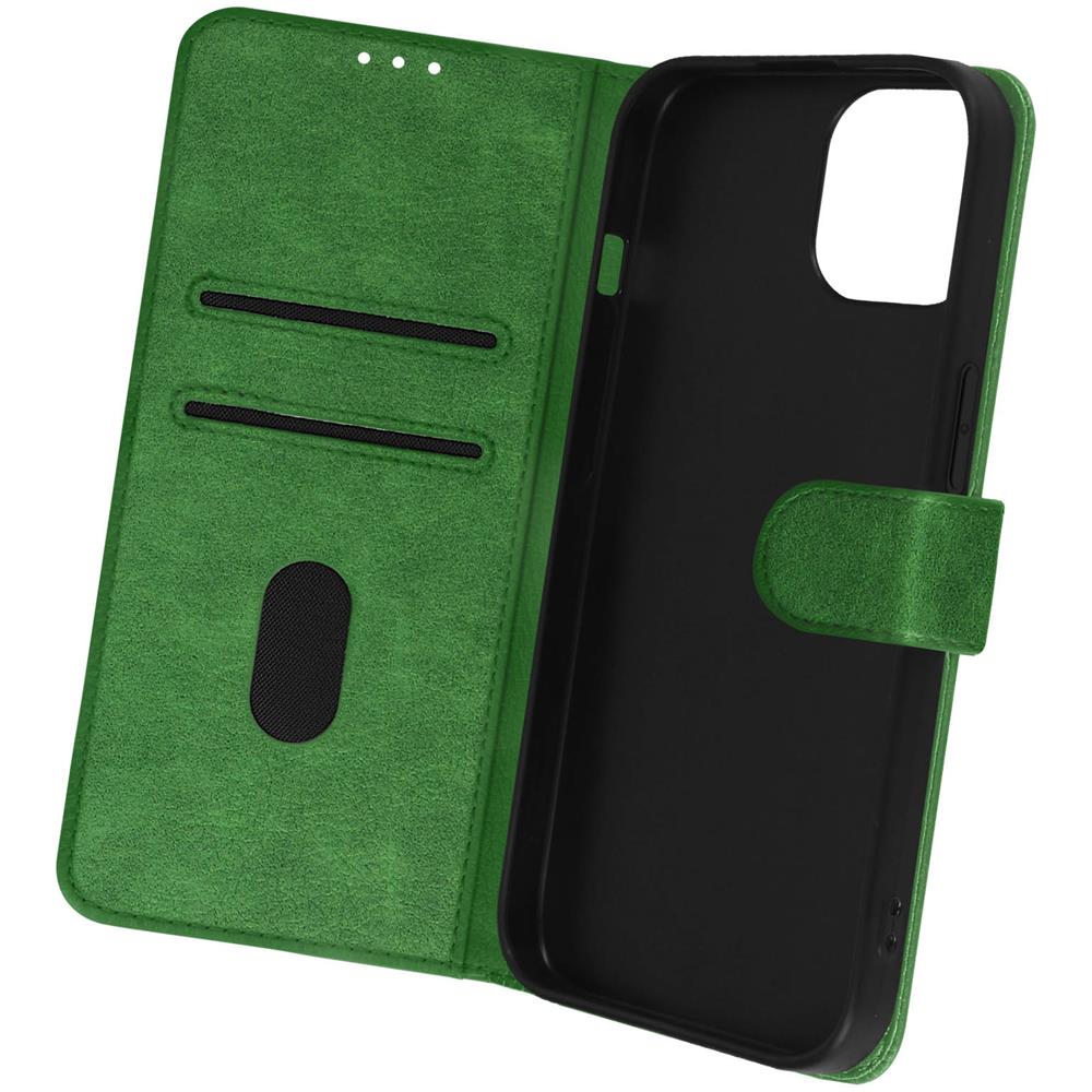 Custodia Per Iphone 15 Plus Copertina Portacarte Funzione Supporto Verde - Foto 2