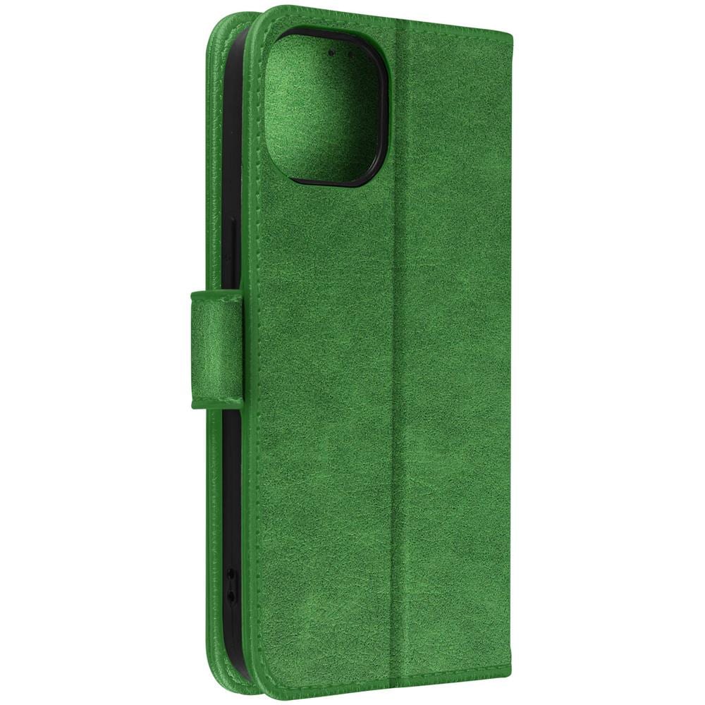 Custodia Per Iphone 15 Plus Copertina Portacarte Funzione Supporto Verde - Foto 1
