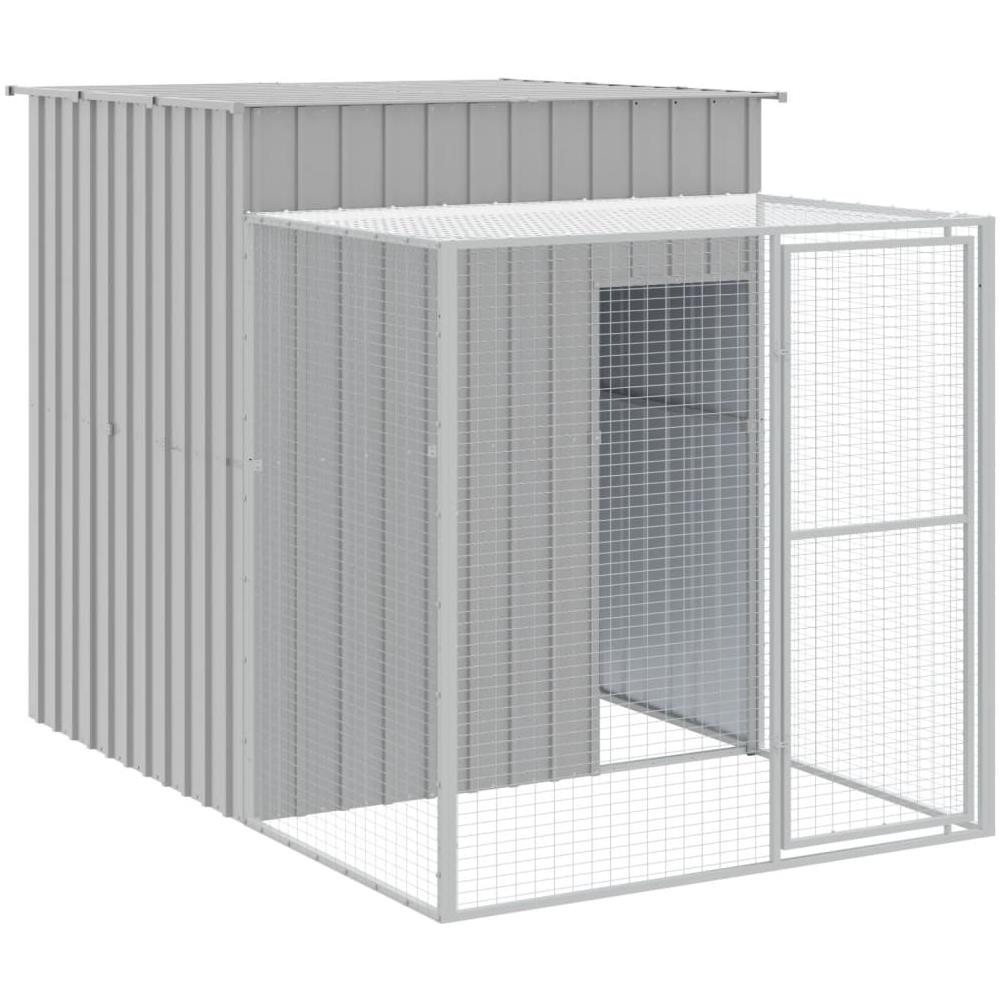 Pollaio Area Corsa Grigio Chiaro 165x251x181 Cm Acciaio Zincato - Foto 2