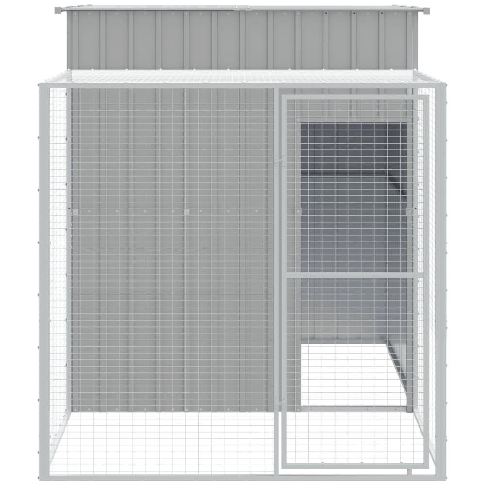 Pollaio Area Corsa Grigio Chiaro 165x251x181 Cm Acciaio Zincato - Foto 3
