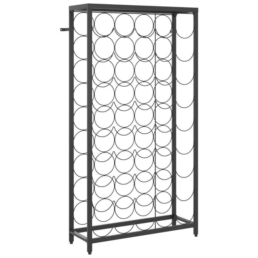 Portavini Da 45 Bottiglie Nero 54x18x100cm In Ferro Battuto - Foto 2