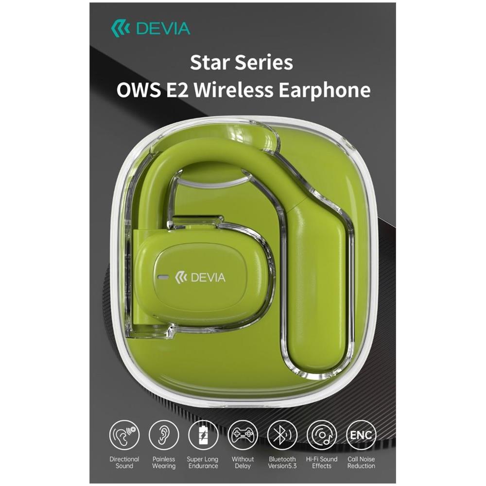 Auricolari TWS-OWS E2 EM043 Padiglioni esterni Verdi - Foto 1