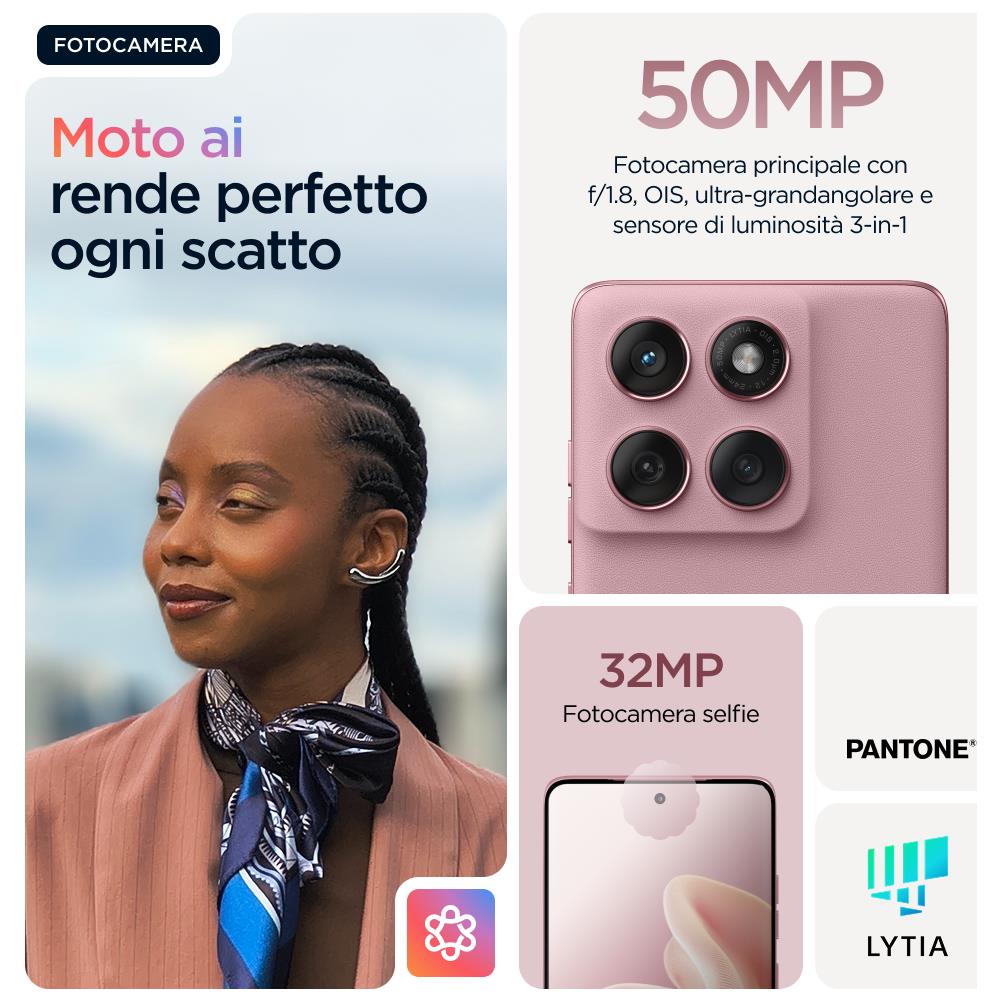 Edge 60 Fusion 5G 256GB 8GB Ram Display 6.67" P-OLED Main Camera 50MP NanoSIM+eSIM Android 15 Dimensity 7300 5200mAh Pantone Zephyr - Foto 18