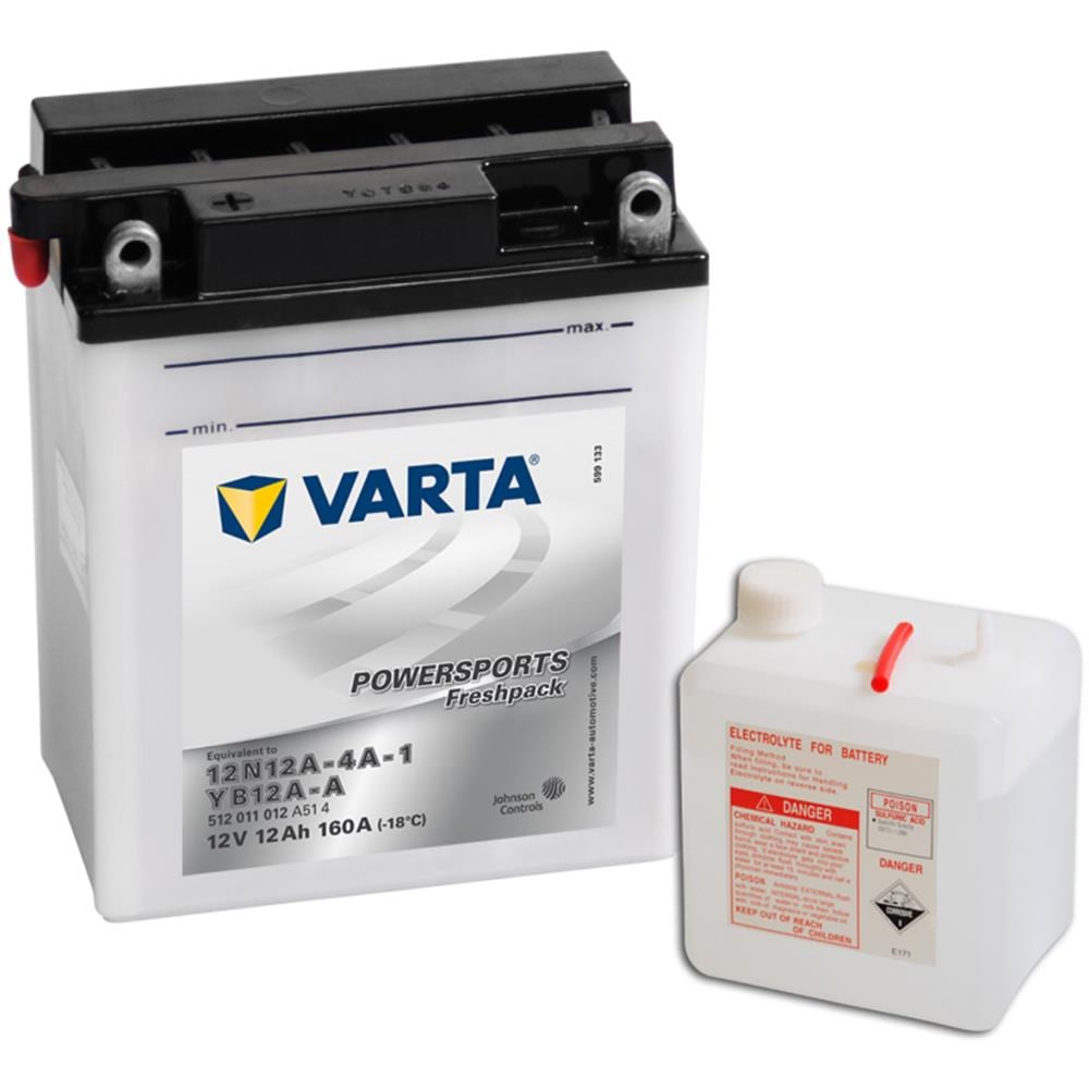 Batteria Moto Powersports FreshPack YB12A-A - Foto 2