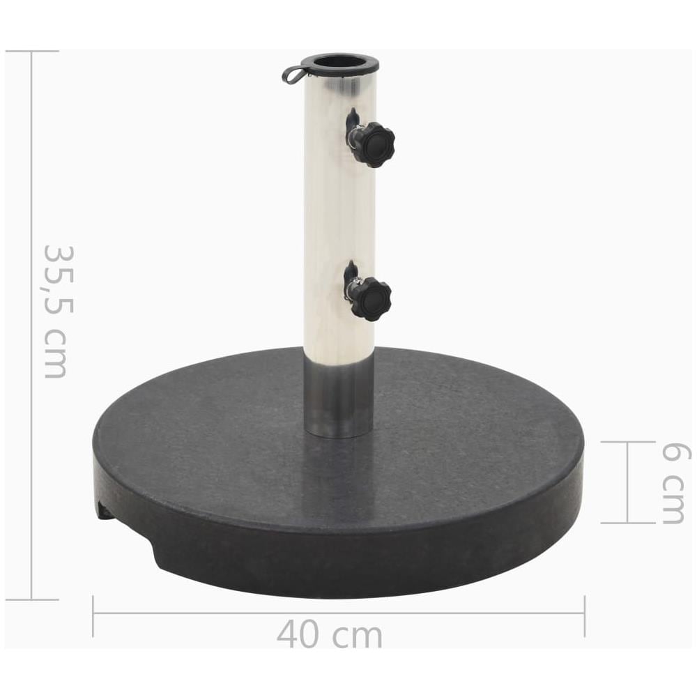 Base Per Parasole Circolare In Granito Nera 20 Kg - Foto 6