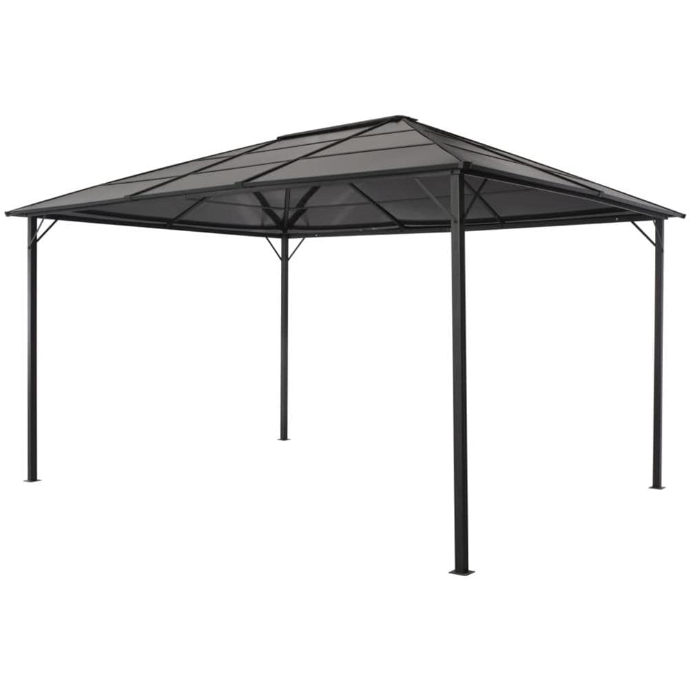 Gazebo Con Tetto 4x3x2,6 M Nero - Foto 1