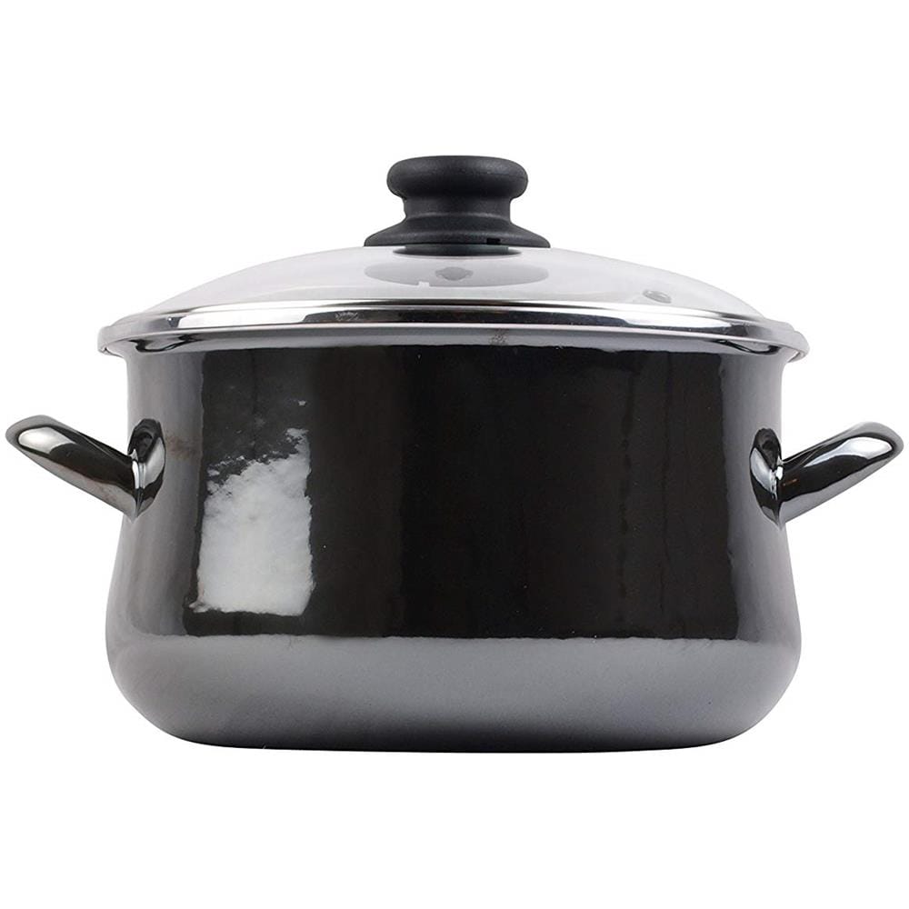 Megafesa Glass - Pentola Con Coperchio, Diametro 20 Cm, Color Nero Crystal - Foto 1