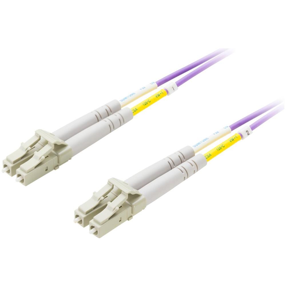 Cavo Fibra Ottica OM4 LC-LC 0,5m Viola - Foto 1