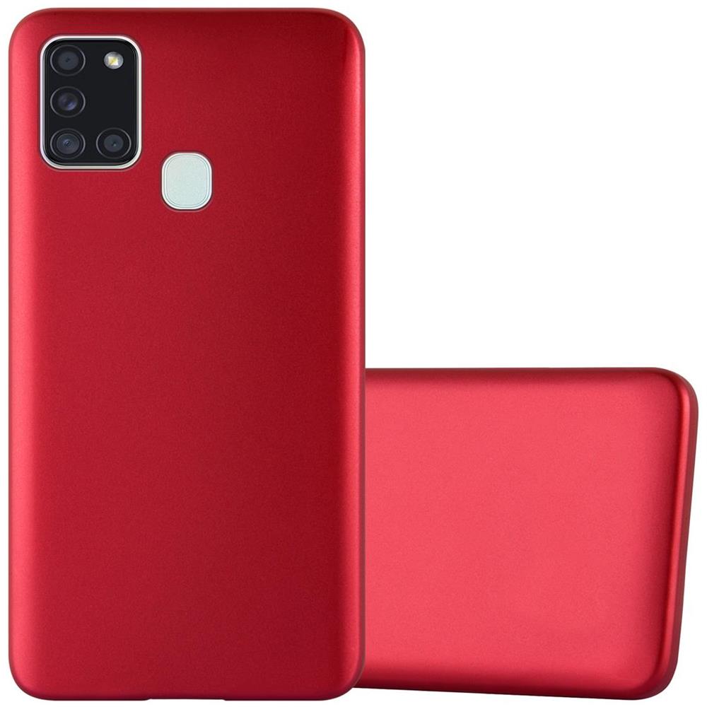 Custodia Compatibile Con Samsung Galaxy A21s In Rosso Metallico - Coperchio Protettivo In Silicone Tpu Flessibile - Foto 1
