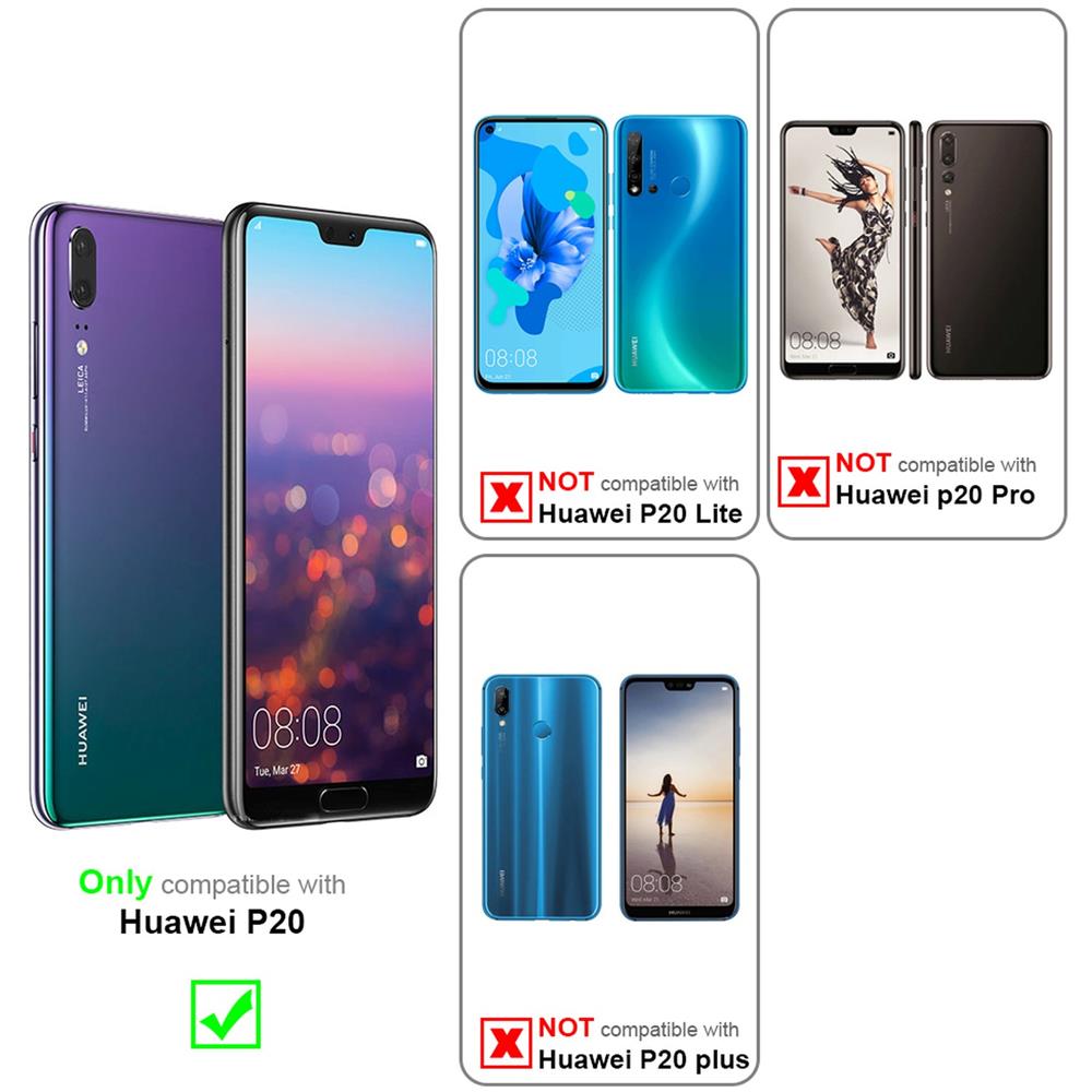 Custodia Compatibile Con Huawei P20 - Ottica A Strisce In Opale Nero - Coperchio Protettivo In Vetro Temperato E Silicone Tpu - Foto 2