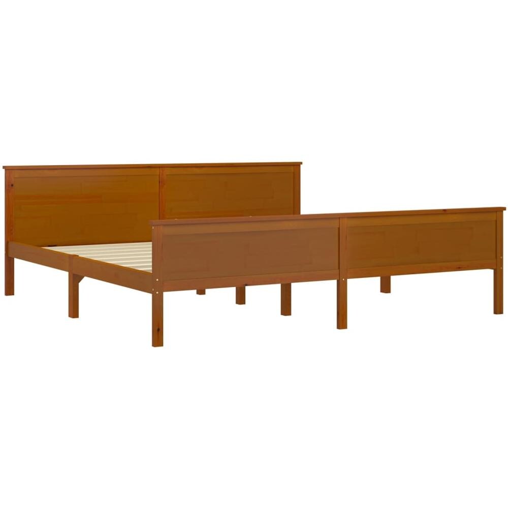 Giroletto Marrone Miele In Legno Massello Di Pino 200x200 Cm - Foto 3
