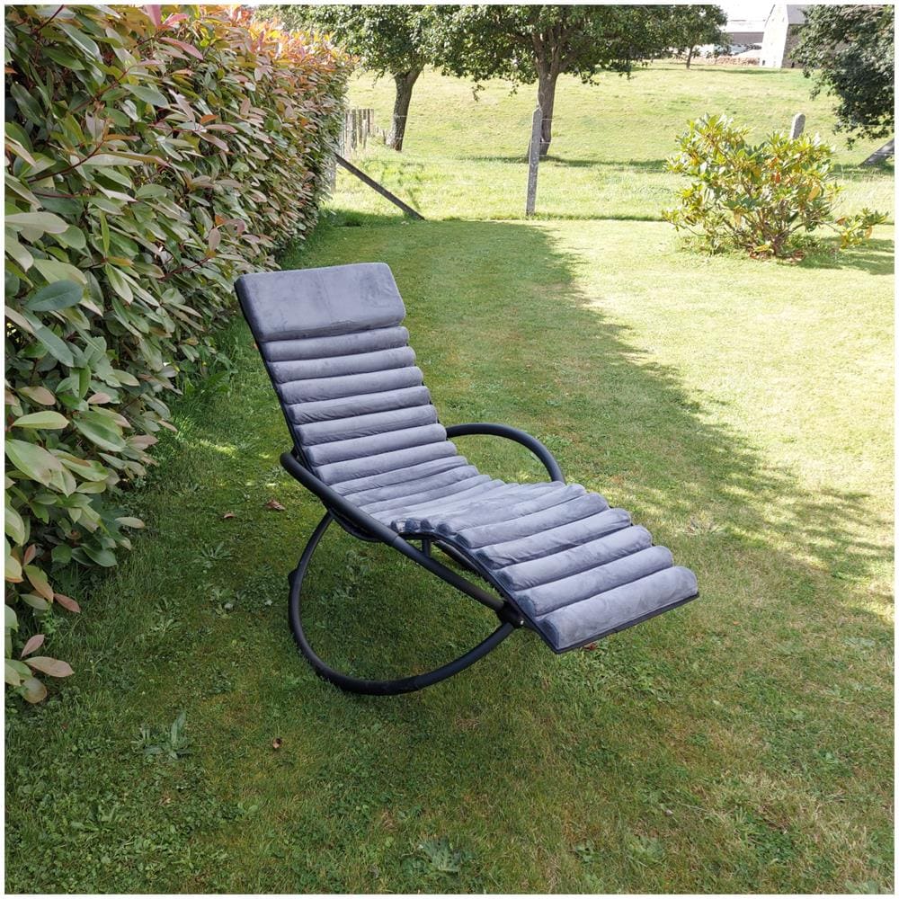 Lettino Prendisole A Dondolo Di Lusso Monaco - Grigio - 14-700871 - Foto 1