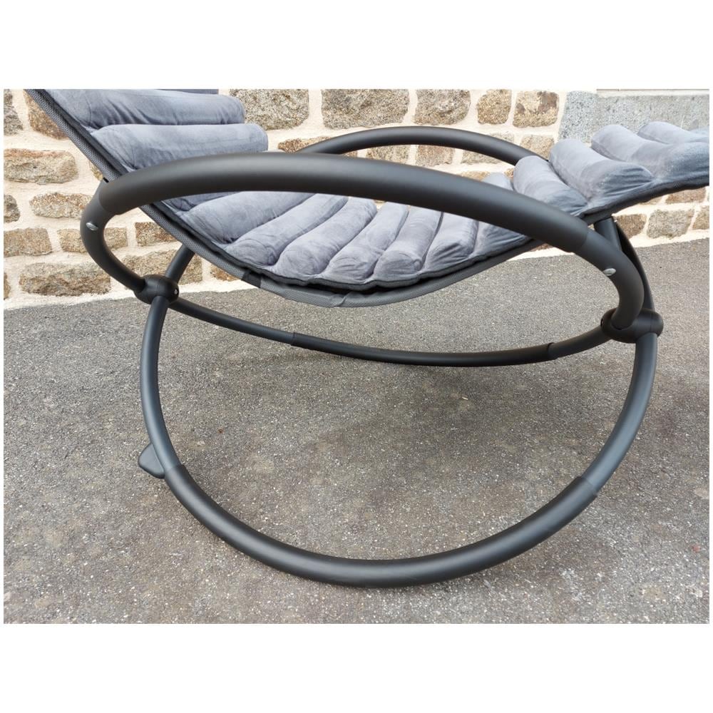 Lettino Prendisole A Dondolo Di Lusso Monaco - Grigio - 14-700871 - Foto 3