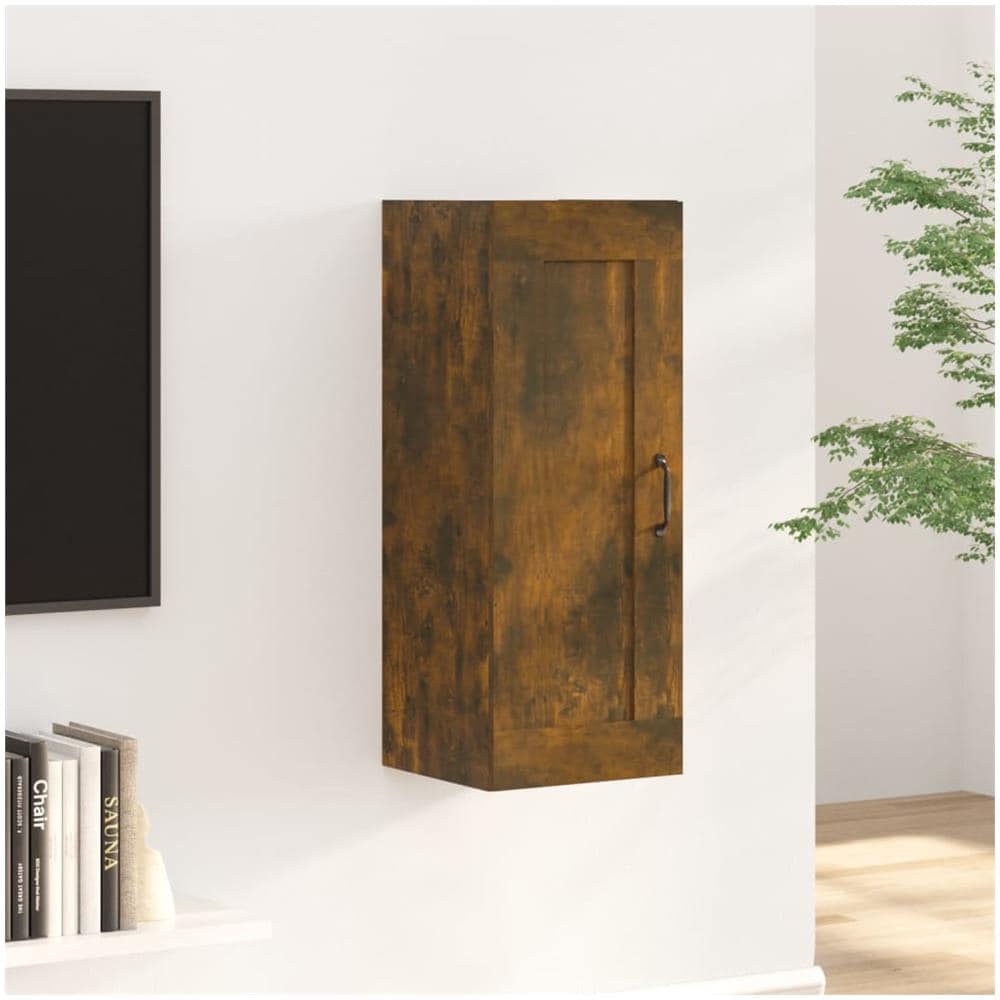 Mobile Pensile Rovere Fumo 35x34x90 Cm In Legno Multistrato - Foto 1