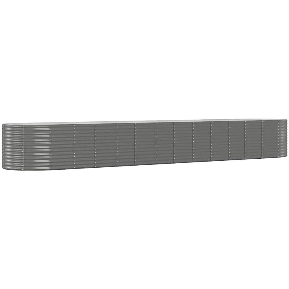 Letto Giardino Acciaio Verniciato Polvere 554x100x68cm Grigio - Foto 1