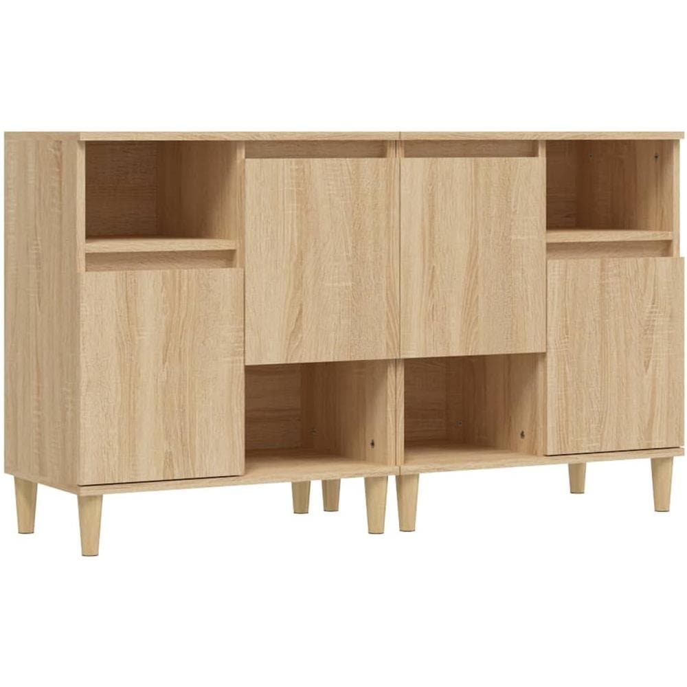 Credenze 2pz Rovere Sonoma 60x35x70 Cm In Legno Multistrato - Foto 2