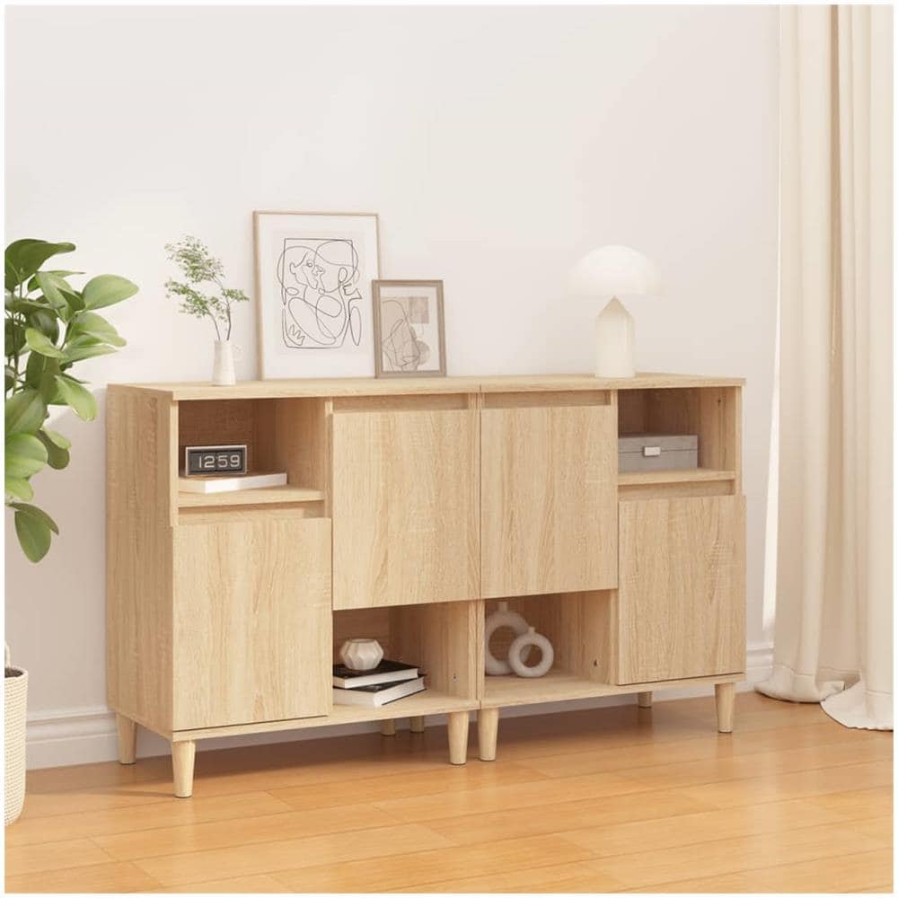 Credenze 2pz Rovere Sonoma 60x35x70 Cm In Legno Multistrato - Foto 1