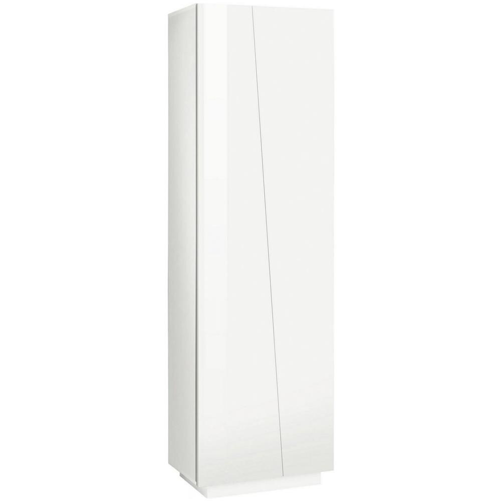 Armadio Multiuso Medea, Portascarpe A 2 Ante E 5 Ripiani, Mobile Multifunzione, 100% Made In Italy, Cm 60x38h200, Bianco Lucido - Foto 2