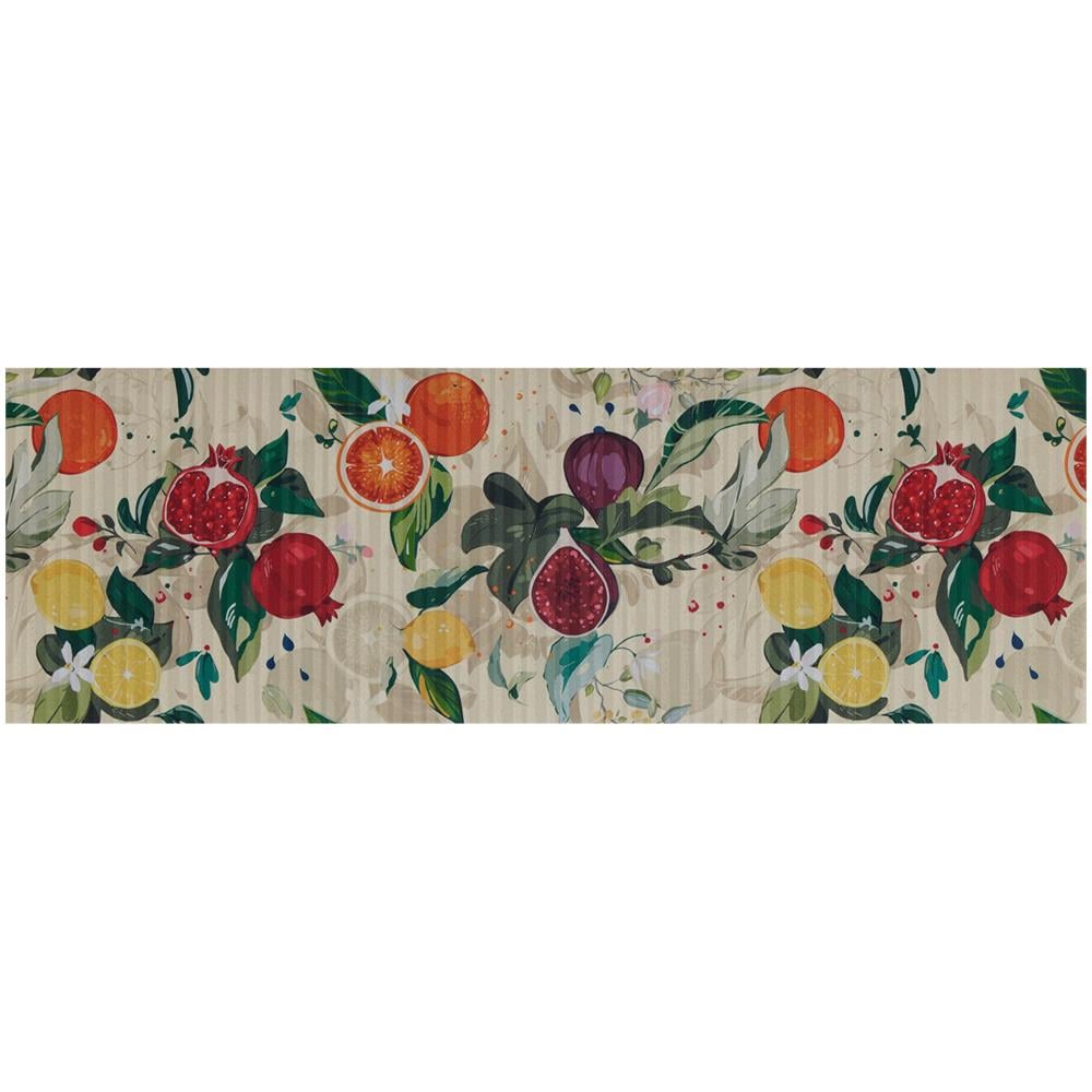 Tappeto Passatoia Cucina Antiscivolo Stampa Digitale Happy Dis. Frutta 52x180 Frutta - Foto 1