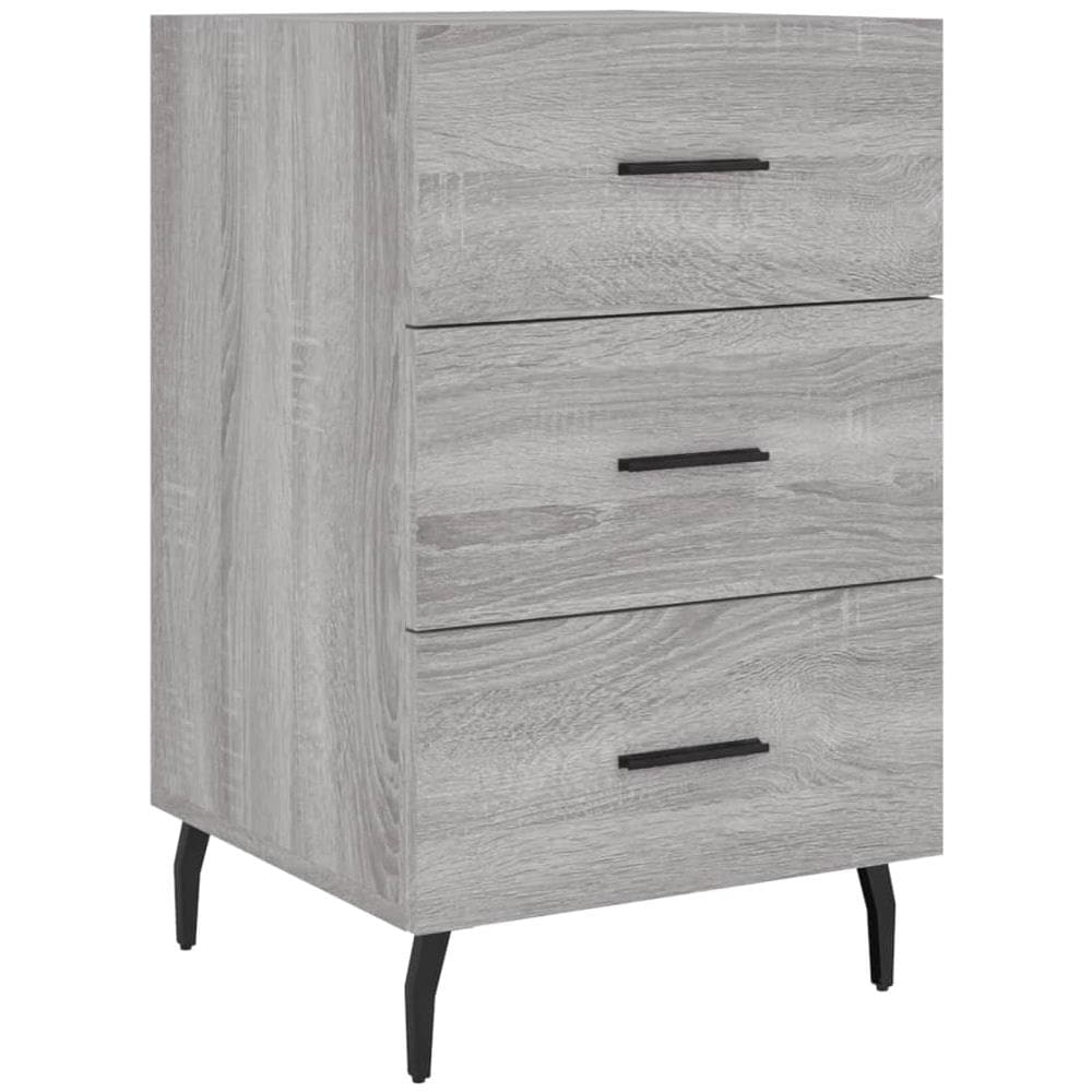 Comodino Grigio Sonoma 40x40x66 Cm In Legno Multistrato - Foto 2
