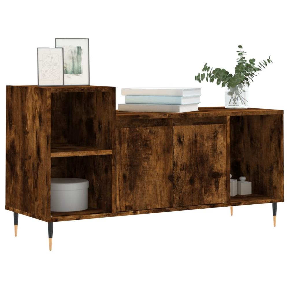 Mobile Tv Rovere Fumo 100x35x55 Cm In Legno Multistrato - Foto 3