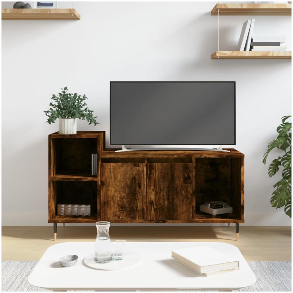 Mobile Tv Rovere Fumo 100x35x55 Cm In Legno Multistrato - Foto 1