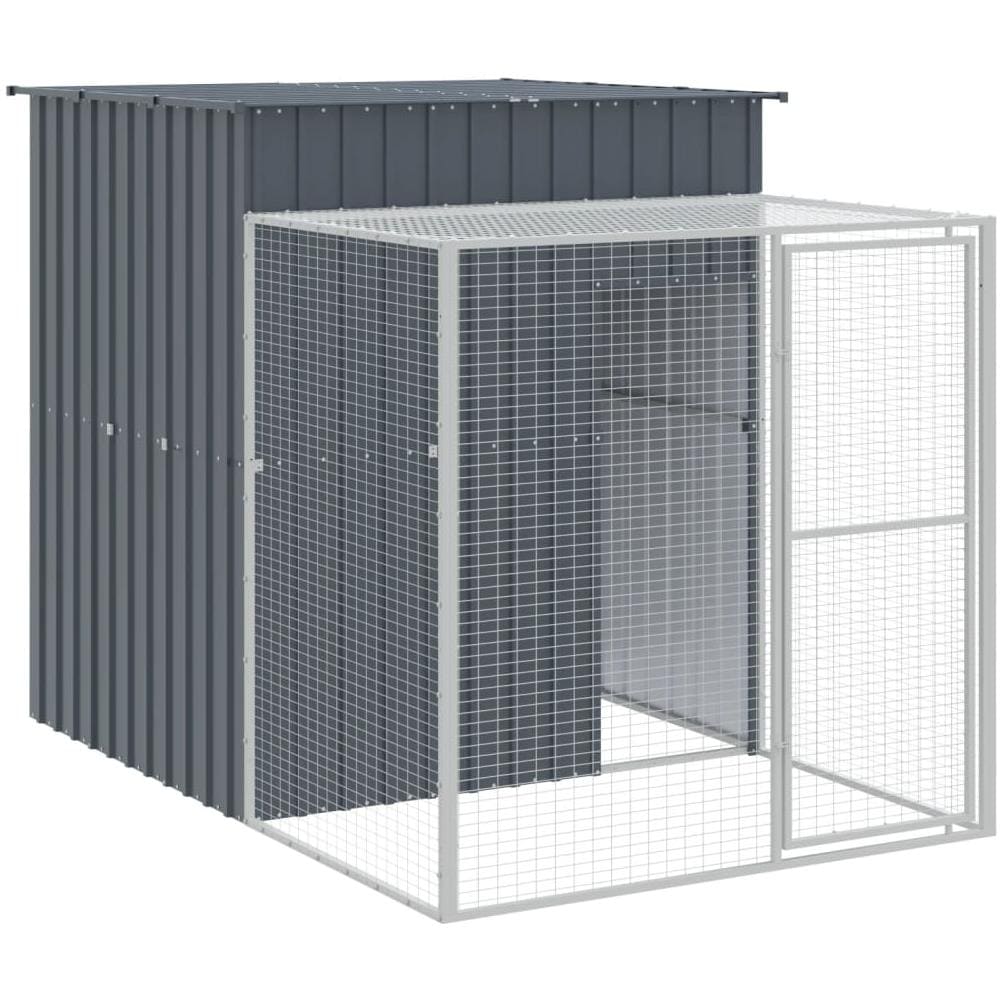 Pollaio Con Area Corsa Antracite 165x251x181 Cm Acciaio Zincato - Foto 1