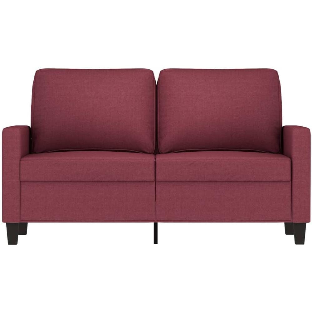 Divano A 2 Posti Rosso Vino 120 Cm In Tessuto - Foto 3